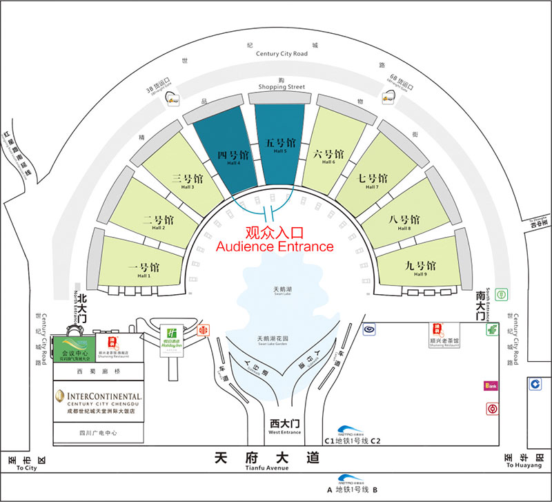 2026 Chengdu International Petroleum & Chemical Technology and Equipment Exhibition Hall Plan